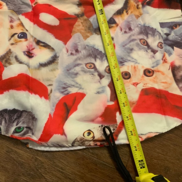 kids kitten kitty cat Santa holiday button down shirt, party new with tags - Picture 9 of 9